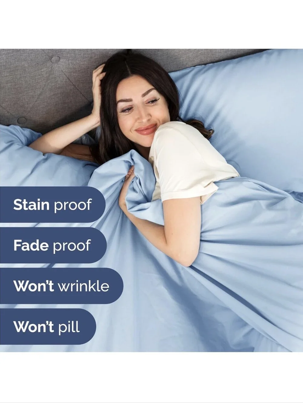 King Bed Sheets in Baby Blue